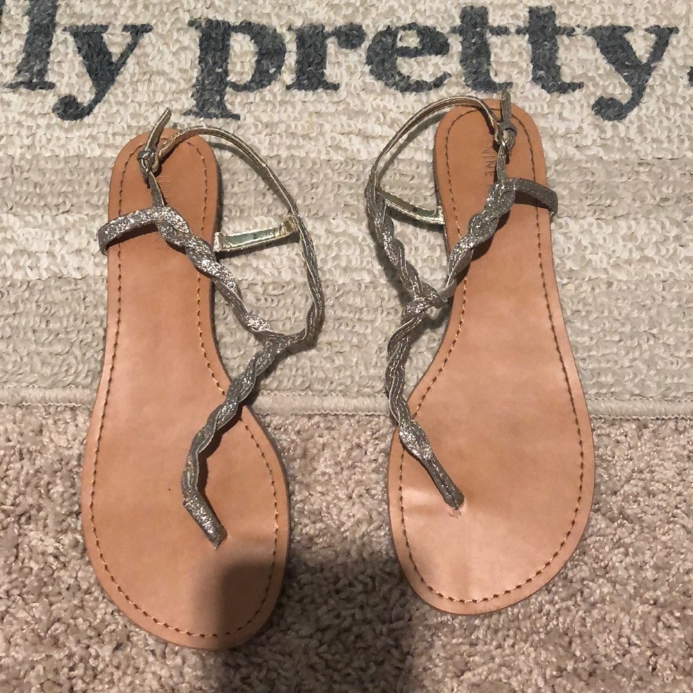 Braided T Strap sandals